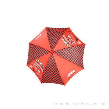 Straight Kids Parasol Umbrellas Red Hand Open For Promotion